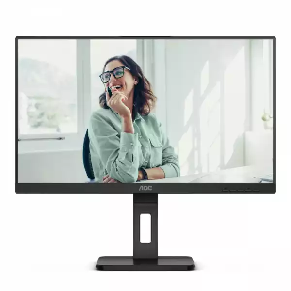 Монитор AOC Q27P3CV, 27" IPS WLED Panel, AntiGlare, 3H, 16:9, 2560x1440, 75Hz, 350cd/m2, 1000:1, 50M:1, 3-sided frameless, 2x HDMI, DisplayPort, DP Out, USB-C, 4x USB 3.2, LAN, Speakers, Flicker-free, Low blue light, Adaptive Sync, Tilt, Swivel, Pivot, HAS, VESA 100, Black