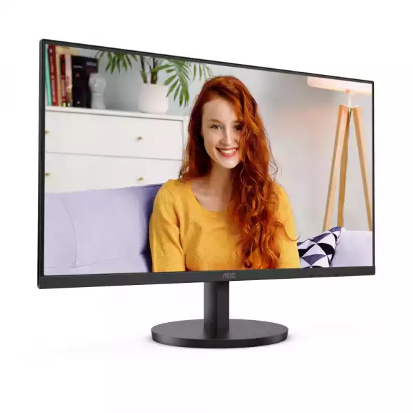 Монитор AOC U27B3A, 27", IPS WLED panel, Anti-Glare, UHD 3840x2160, 16:9, 60Hz, 4ms, 350 cd/m2, 1000:1, 20M:1, HDR10, Flicker Free, Low Blue Light, Adaptive Sync, 2x HDMI, DisplayPort, Audio Out, Speakers, Tilt, VESA 100, Black