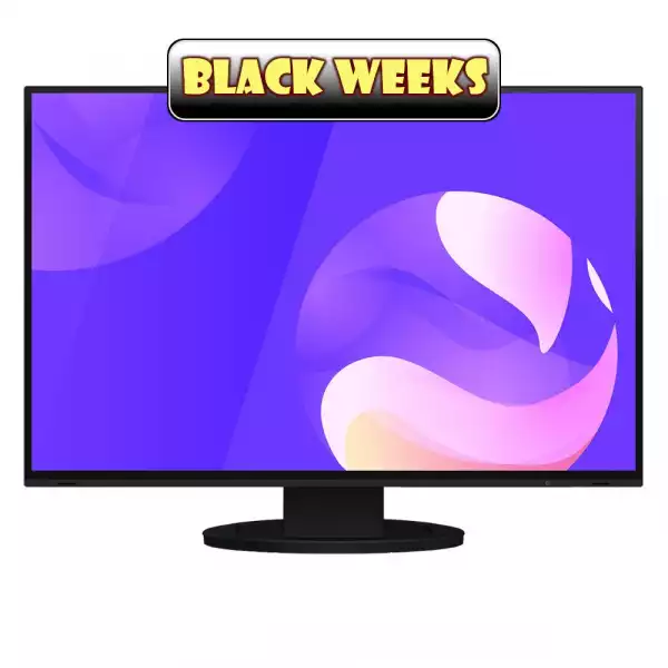 Монитор EIZO EV2495-BK 24.1 inch, 16:10, 1920x1200, 350 cd/m2, 178/178°, IPS , Display Port, HDMI, USB-C Docking, Height adjustment, Pivot, черен, KVM Switch, DICOM Mode