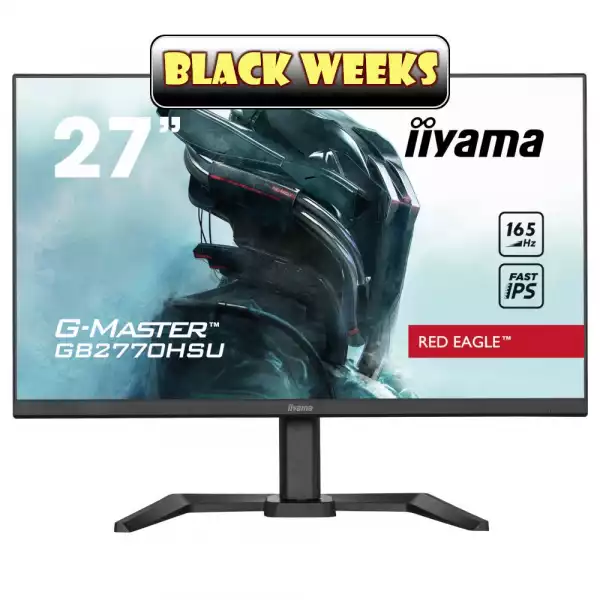 Монитор IIYAMA GB2770HSU-B5, 27", Gaming monitor, Fast IPS IGZO Panel, AntiGlare, 16:1, 1920x1080, 250 cd/m2, 1100:1, 80M:1, 0.8 MPRT, 165Hz, Blue light reducer, Flicker free, FreeSync Premium, HDMI, DisplayPort, 2x USB, HDCP, Speakers, HAS, Tilt, Pivot, VESA 100, Black Монитор IIYAMA GB2770HSU-B5, 27", Gaming monitor, Fast IPS IGZO Panel, AntiGlare, 16:1, 1920x1080, 250 cd/m2, 1100:1, 80M:1, 0.8 MPRT, 165Hz, Blue light reducer, Flicker free, FreeSync Premium, HDMI, DisplayPort, 2x USB, HDCP, Speakers, HAS, Tilt, Pivot, VESA 100, Black