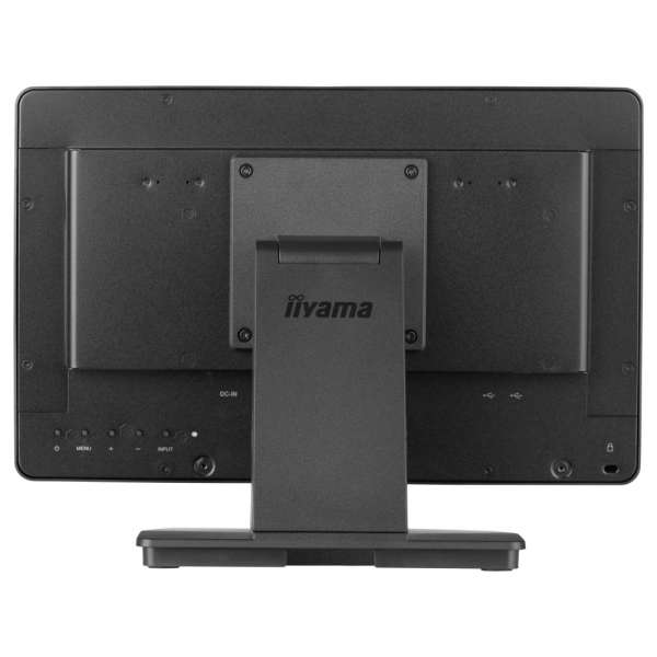Монитор IIYAMA T1633MSC-B1, 15.6", IPS panel, Edge to edge glass, FHD 1920x1080, 16:9, 450cd/m2, 1000:1, 5ms, 10-pts PCAP touch, HDMI, DisplayPort, 2x USB, Speakers, IP54 front, Tilt, VESA 100, Black