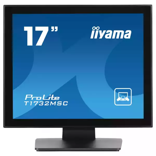 Монитор IIYAMA T1732MSC-B1S, 17", Touch monitor, Projective capacitive, TN Panel, 5:4, 1280 x 1024, 250cd/m2, 1000:1, 5ms, IP54 Front, OSD key lock, VGA, HDMI, DisplayPort, Speakers, Tilt, VESA 100, Black