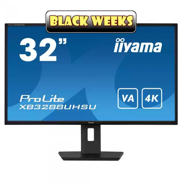 Монитор IIYAMA XB3288UHSU-B5, 31.5" VA Panel, 4K UHD 3840x2160, 300cd/m2, 3ms, 3000:1, 80M:1, 2x HDMI, DisplayPort, 2x USB, HDCP, FreeSync support, HDR, Flicker free, Blue light reducer, Speakers, HAS, Swivel, Tilt, VESA 100, Black Монитор IIYAMA XB3288UHSU-B5, 31.5" VA Panel, 4K UHD 3840x2160, 300cd/m2, 3ms, 3000:1, 80M:1, 2x HDMI, DisplayPort, 2x USB, HDCP, FreeSync support, HDR, Flicker free, Blue light reducer, Speakers, HAS, Swivel, Tilt, VESA 100, Black