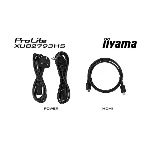 Монитор IIYAMA XUB2793HS-B7, 27", IPS panel, 3-side borderless, AG, 16:9, FHD 1920x1080, 100 Hz, 1ms, 300cdm, 1300:1, Adaptive Sync, Flicker free, Blue light reducer, HDMI, DisplayPort, Audio out, Speakers, HAS, Swivel, Tilt, Pivot, VESA 100, Black