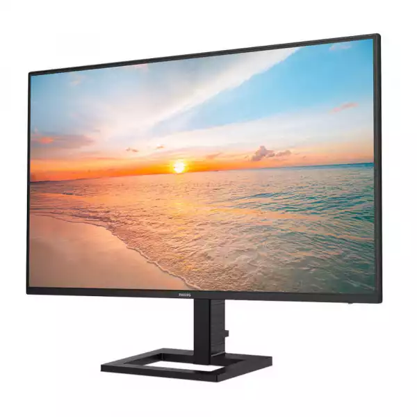 Монитор Philips 27E1N1600AE/00, 27", IPS WLED panel, AG, 2K QHD 2560x1440, 16:9, 100Hz, 4ms, 350 cd/m2, 1500:1, sRGB, Flicker Free, Low Blue Mode, EasyRead, HDMI, USB-C, 2x USB, Audio Out, Speakers, HAS, Tilt, VESA 100, Black