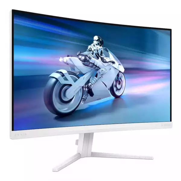 Монитор Philips 27M2C5201L/00, 27", EVNIA curved gaming monitor, Fast VA panel, AG, 16:9, FHD 1920x1080, 300cd/m2, 3000:1, 180Hz, 0.5ms, HDR 10, Adaptive Sync, Flicker Free, 2x HDMI, DisplayPort, Audio Out, Tilt, Ambiglow, VESA 100, White