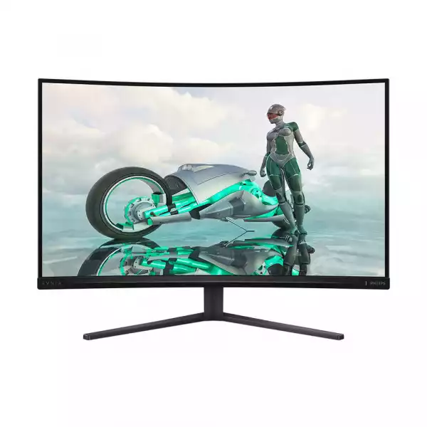 Монитор Philips 32M2C3500L/00, 31.5", Fast VA panel, Evnia curved gaming monitor, 16:9, AG, QHD 2560x1440, 300cd/m2, 3500:1, 180Hz, 0.5ms, HDR 10, FreeSync Premium, Low input Lag, sRGB, Flicker-free, EasyRead, 2x HDMI, 2x DP, Audio out, Tilt, VESA 100, Black