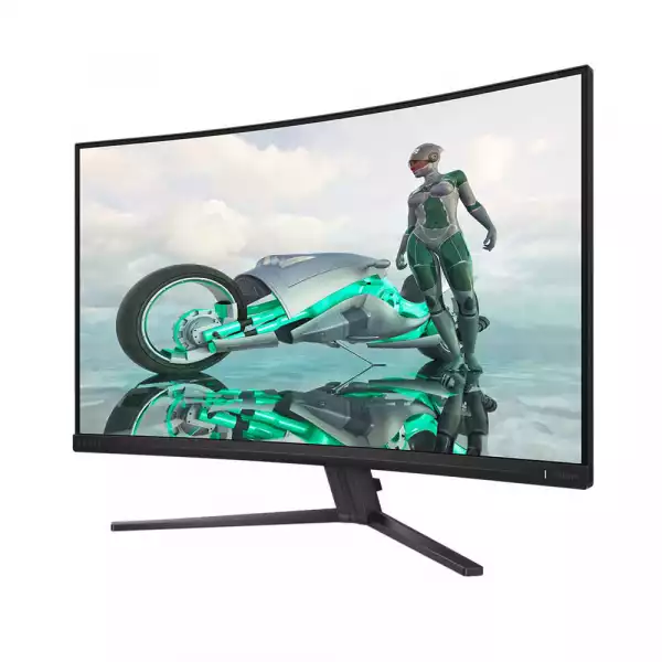 Монитор Philips 32M2C3500L/00, 31.5", Fast VA panel, Evnia curved gaming monitor, 16:9, AG, QHD 2560x1440, 300cd/m2, 3500:1, 180Hz, 0.5ms, HDR 10, FreeSync Premium, Low input Lag, sRGB, Flicker-free, EasyRead, 2x HDMI, 2x DP, Audio out, Tilt, VESA 100, Black