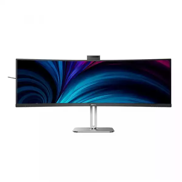 Монитор Philips 49B2U5900CH/00, 48.8", Curved monitor, VA W-LED panel, 32:9, AG, DQHD 5120x1440, 450cd/m2, 3000:1, 80M:1, 75Hz, 4ms, sRGB, EasyRead, Smart Image, Display HDR 400, 2x HDMI, DP, USB-C, 2x USB, LAN, Speakers, KVM, PIP/PBP, HAS, Swivel, Tilt, VESA, Black