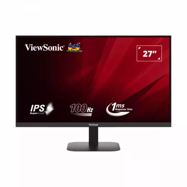 Монитор ViewSonic VA2708-2K-HD, 27", IPS LED panel, 16:9, 2K QHD 2560 x 1440, 300cd/m2, 1000:1, 1ms, 100Hz, HDR 10, sRGB, 2x HDMI, DP, Audio Out, DC Socket, Tilt, VESA 75, Black