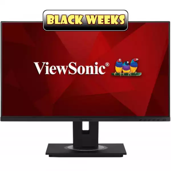 Монитор ViewSonic VG2448A-2 23.8 inch IPS Panel, 1920x1080, 250cd/m2, 5ms, 1000:1, AG, VGA, HDMI 1.4, Displayport, 4xUSB 3.2, Speakers, sRGB, VESA 100, Advanced Ergonomic Stand (-5/40 tilt), 3-side frameless design, Black