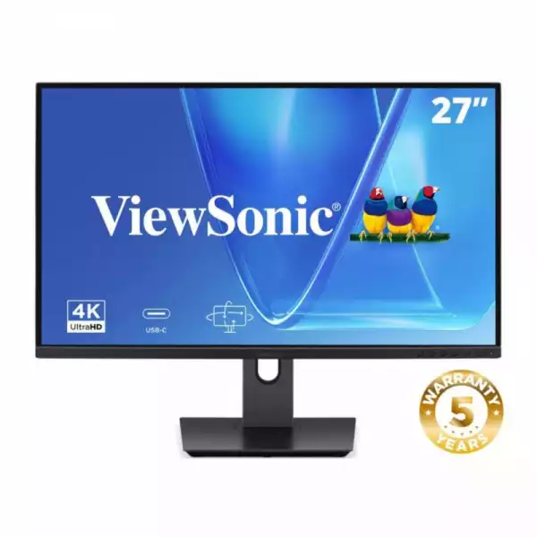 Монитор ViewSonic VG2719U-4K, 27 inch IPS panel, AG, 4K UHD 3840x2160, 350cd/m2, 1000:1, 60Hz, 4ms, HDR 10, Flicker-Free, Low Blue Light, 2x HDMI, DP, 3x USB, USB-C, Audio out, Speakers, HAS, Swivel, Tilt, Pivot, VESA, Black Монитор ViewSonic VG2719U-4K, 27 inch IPS panel, AG, 4K UHD 3840x2160, 350cd/m2, 1000:1, 60Hz, 4ms, HDR 10, Flicker-Free, Low Blue Light, 2x HDMI, DP, 3x USB, USB-C, Audio out, Speakers, HAS, Swivel, Tilt, Pivot, VESA, Black