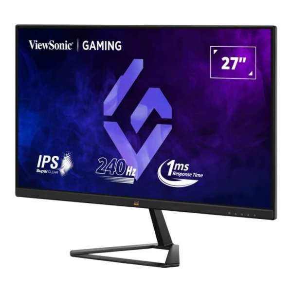Монитор ViewSonic VX2779A-HD-PRO, 27", Gaming monitor, SuperClear IPS panel, 16:9, AG, FHD 1920x1080, HDR 10, 250cd/m2, 1000:1, 1ms, 240Hz, HDR10, FreeSync, 2x HDMI, DP, Audio Out, Tilt, VESA 100, Black