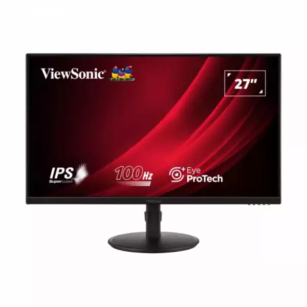 Монитор ViewSonicVA2708-HDJ, 27", IPS LED panel, 16:9, FHD 1920 x 1080, 1300:1 250cd/m2, 5ms, 100Hz, sRGB, VGA, HDMI, DP, Audio Out, 3-pin Socket, HAS, Swivel, Tilt, Pivot, Eye ProTech+, VESA 100, Black
