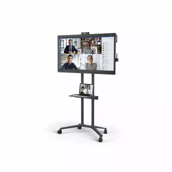 Стойка за под тип количка Sharp PD04-Tipster, Mobile Trolley, Dark Grey RAL7016, modern, minimalist style, max VESA 400 x 400 mm, 4 different height settings, portrait and landscape orientation support, L50PD04-TIPSTER