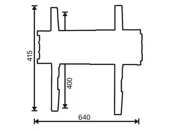 Стойка за стена OMB SLIM 600, 32" - 60", Max 50kg, Min VESA 200, Max VESA 600x400, Distance from wall - 22 mm, Click Fix System, Черна, product code: 06144