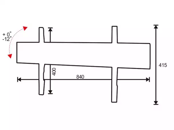 Стойка за стена OMB SLIM TILT 800, 40" - 80", Max 60kg, Min VESA 200, Max VESA 800x400, Distance from wall - 35 mm, 12° down tilt, Click Fix System, Черна, product code: 06129