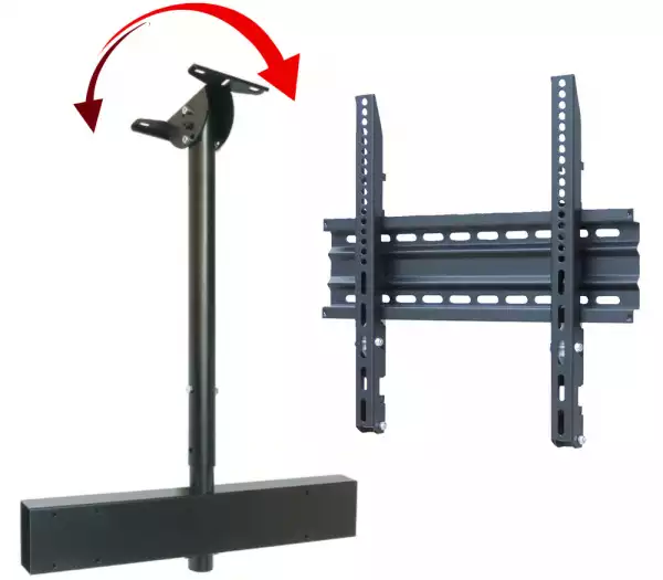 Стойка за таван OMB KIT LIFT ADJUSTABLE, 32"- 60", Max 50kg, Rotable (30°), Height adjustable - 150cm, Slim Tilt 600 INCLUDED, 12° Tilt, Min VESA 200, Max VESA 600x400, Черна product code: 07020
