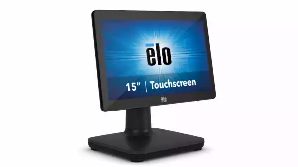 Тъч компютър EloPOS EPS15E2-2UWA-1-MT-4G-1S-W1-64-BK 15" touchscreen,  p/n E440234, 4GB RAM, 128GB SSD, Projected Capacitive 10-point touch, Zero-Bezel, I/O Hub Stand, USB-C, OS Windows 10