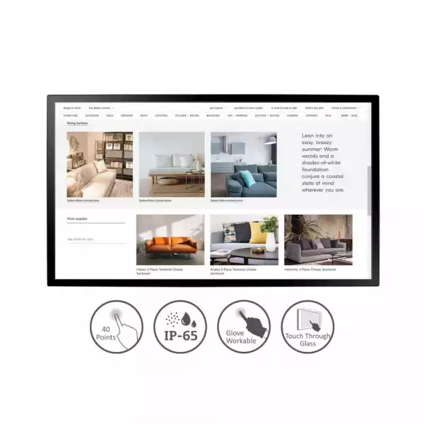 Тъч Монитор AG Neovo TX-4302, 42.5 inch, VA, 1920x1080, 400cd/m2, Projective Capacitive Multi-touch, VGA, HDMI, DisplayPort, DVI-D, RJ11, 7H Through-Glass, Speakers, VESA 400, 24/7, SDM-L Slot, Black