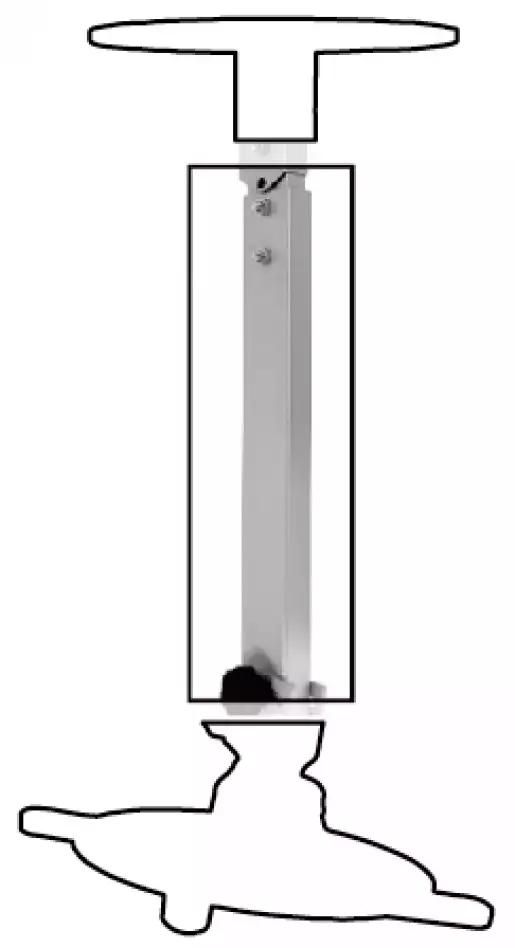 Удължителна колона OMB EXTENSION 500-900, за модела OMB MONOPROJECTOR. Added Distance from Ceiling - from 500mm to 900mm (Total distance from ceiling - from 645mm to 1045mm), Бяла, product code: 16082