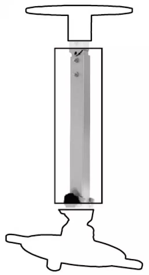 Удължителна колона OMB EXTENSION 30 500-900 BK, за модела OMB MONOPROJECTOR 30. Added Distance from Ceiling - from 500mm to 900mm (Total distance from ceiling - from 705mm to 1105mm), Черна, product code: 06209