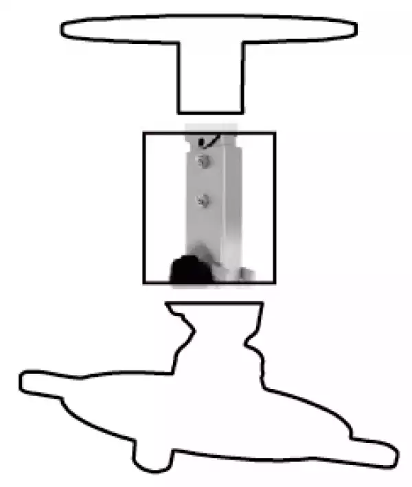 Удължителна колона OMB EXTENSION 300-500, за модела OMB MONOPROJECTOR. Added Distance from Ceiling - from 300mm to 500mm (Total distance from ceiling - from 445mm to 645mm), Бяла, product code: 16081