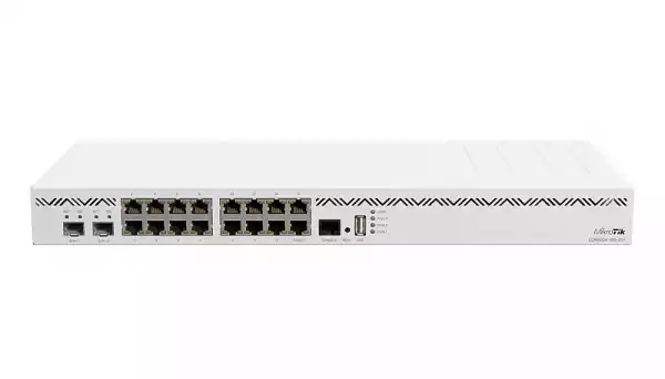 16-портов комутатор MikroTik CCR2004-16G-2S+ с 2 SFP+ порта