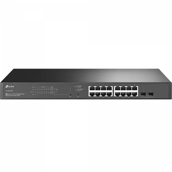 18-портов гигабитен управляем комутатор TP-Link JetStream TL-SG2218P с 16-портов PoE+