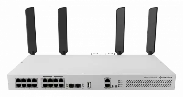 18-портов комутатор MikroTik CRS418-8P-8G-2S+5axQ2axQ-RM