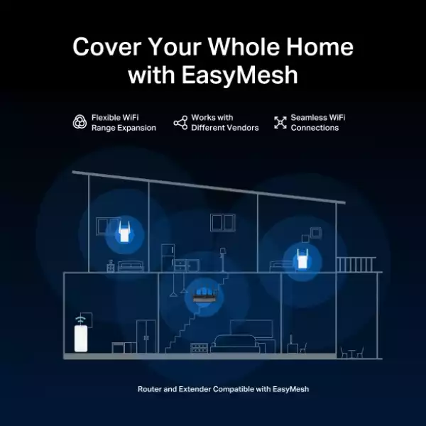 2-лентов Wi-Fi 7 рутер Mercusys MR37BE