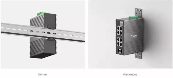 8-портов гигабитов индустриален лесно управляем комутатор TP-Link Omada IES208G