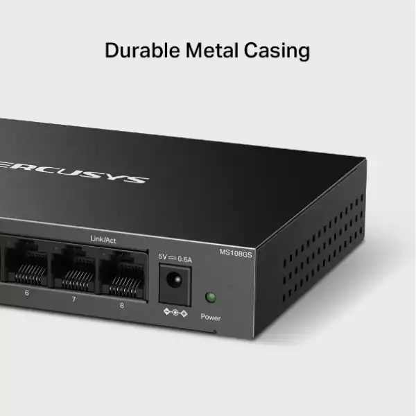 8-портов гигабитов комутатор Mercusys MS108GS 8-портов гигабитов комутатор Mercusys MS108GS