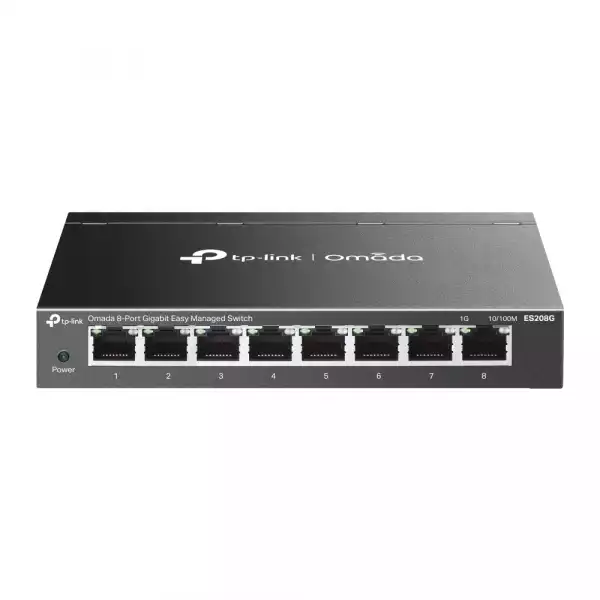8-портов гигабитов управляем настолен комутатор TP-Link Omada ES208G