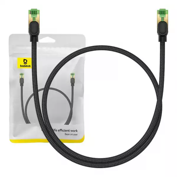 Мрежов кабел Baseus RJ45, Cat.8, 40Gbps, 0,5 м B0013320C111-00 - черен