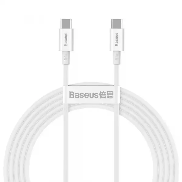Кабел Baseus Superior CATYS-C02 USB Type C - USB Type C QC / PD / FCP 100W 5A 20V 2м - бял