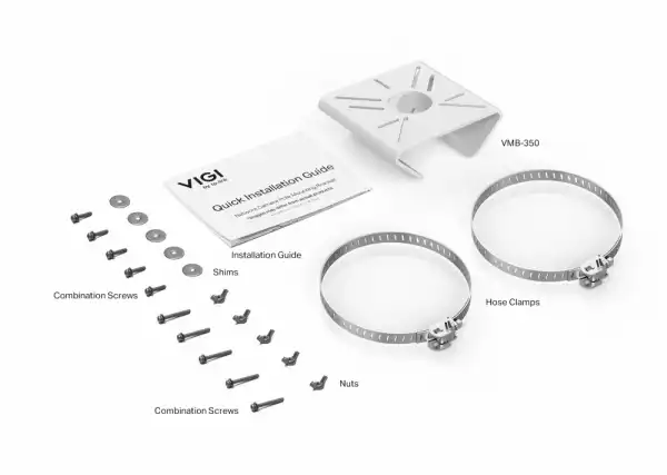 Скоба за монтаж на стълб за мрежова камера TP-Link VIGI VMB-350