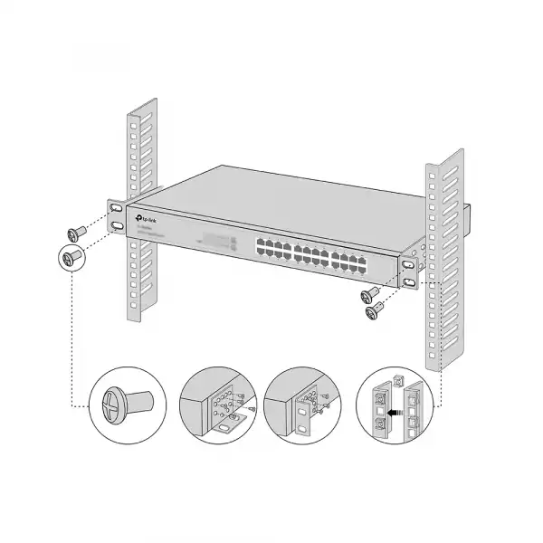 Комплект за монтаж на 19-инчови превключватели TP-Link Omada RackMount Kit-19