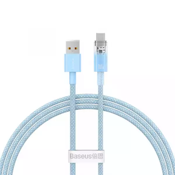 Кабел Baseus Explorer USB към USB-C 100W 1м CATS010403 - син