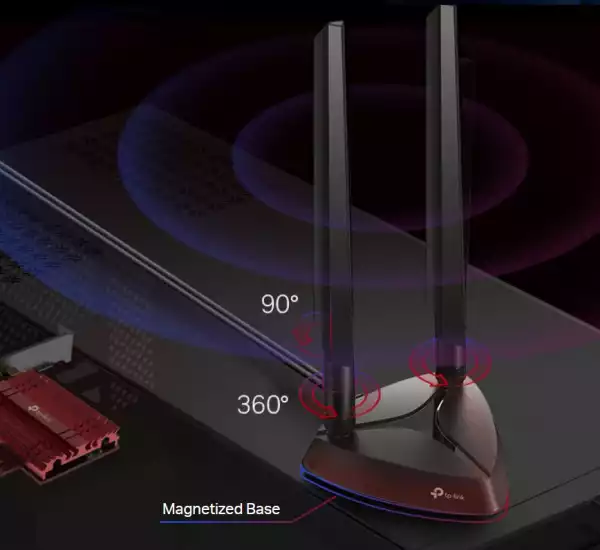 Безжичен PCIe адаптер TP-Link Archer TXE75E AXE5400 Wi-Fi 6E