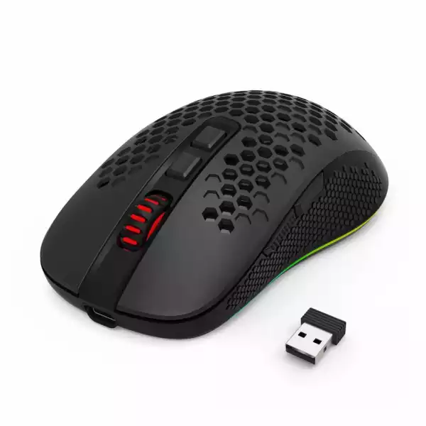 Безжична и Bluetooth геймърска мишка Redragon Hana M694-RGB с RGB осветление - черна