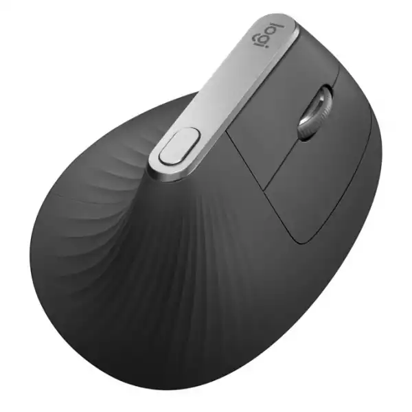 Безжична/жична мишка Logitech MX Vertical USB Type C, вертикална 910-005448 - тъмносива