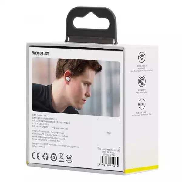 Безжични слушалки Baseus Encok WM01 TWS Bluetooth 5.3 NGTW240002 - бели