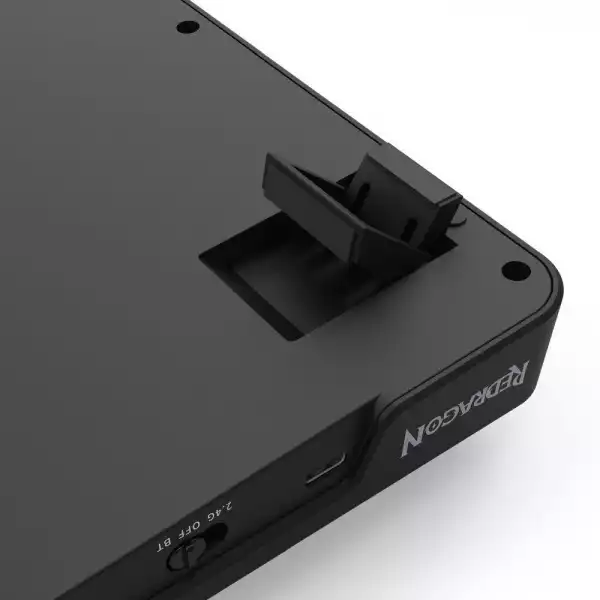 Bluetooth и безжична механична геймърска клавиатура Redragon Ucal Pro K673SP-RGB-PRO, RGB осветление - черна със сив градиент