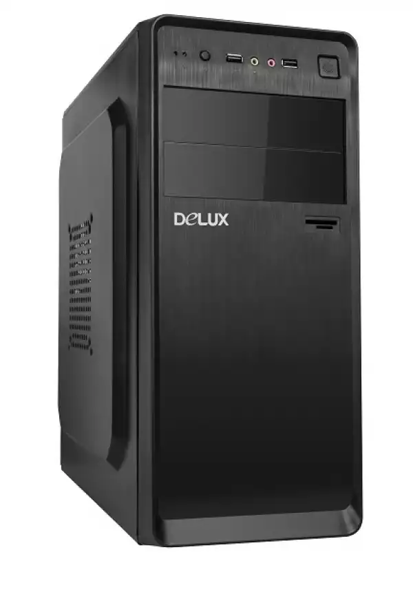 Chassis DELUX DLC-DW602 Midi Tower, ATX, USB2.0, without PSU, Black