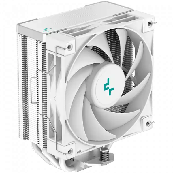 DeepCool AK400 WH, CPU Air Cooler, 1x120mm PWM Fan, TDP 220W, 4 Heatpipes, White, Intel LGA1700/1200/115x, AMD AM5/AM4, 127×97×155 mm(L×W×H), 3 Year Warranty
