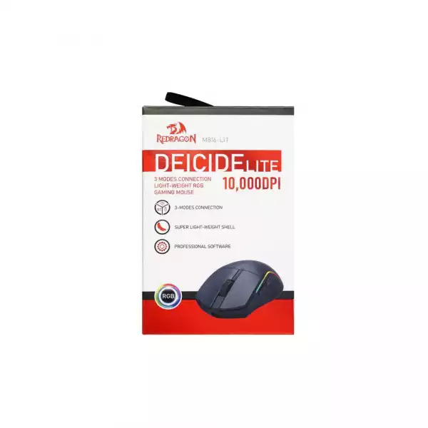 Геймърска мишка Redragon Deicide Lite M816-LIT с кабел и безжична Bluetooth, RGB осветление - черна