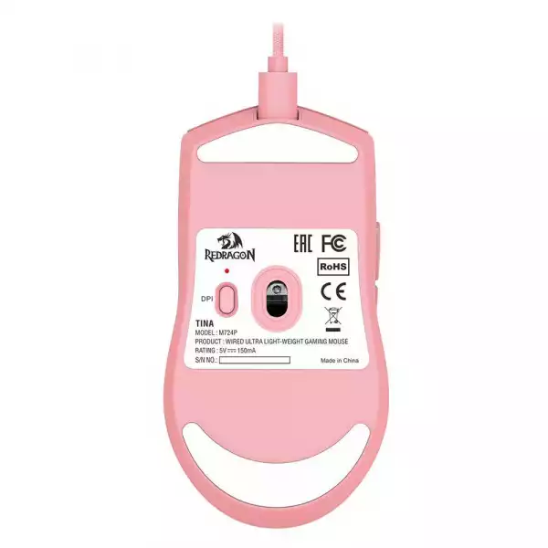 Геймърска мишка Redragon K1ng 1K M724P - розов