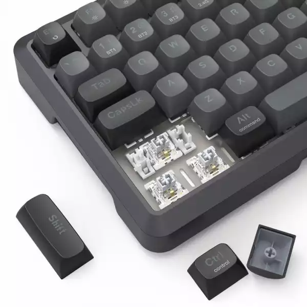 Геймърска жична и безжична механична клавиатура Redragon Bragi Pro Bluetooth K688GB-RGB-PRO - черно/сиво