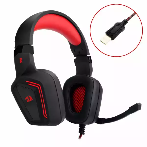 Геймърски слушалки с микрофон Redragon Muses 2 H310-1-BK черно-червени